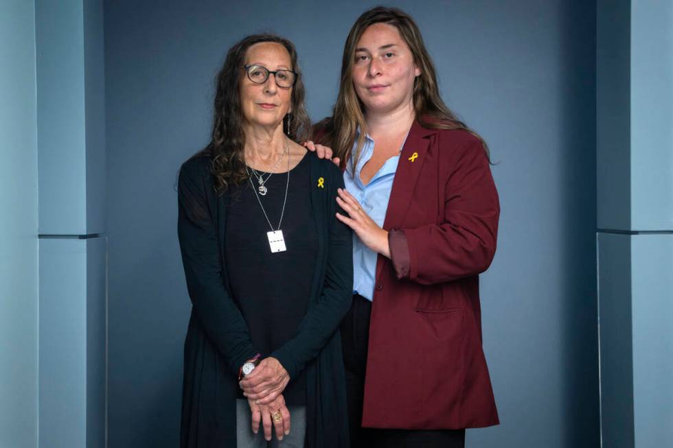 Andrea Weinstein, left, of New Haven, Conn., whose sister, Judy Weinstein, 70, and brother-in-l ...