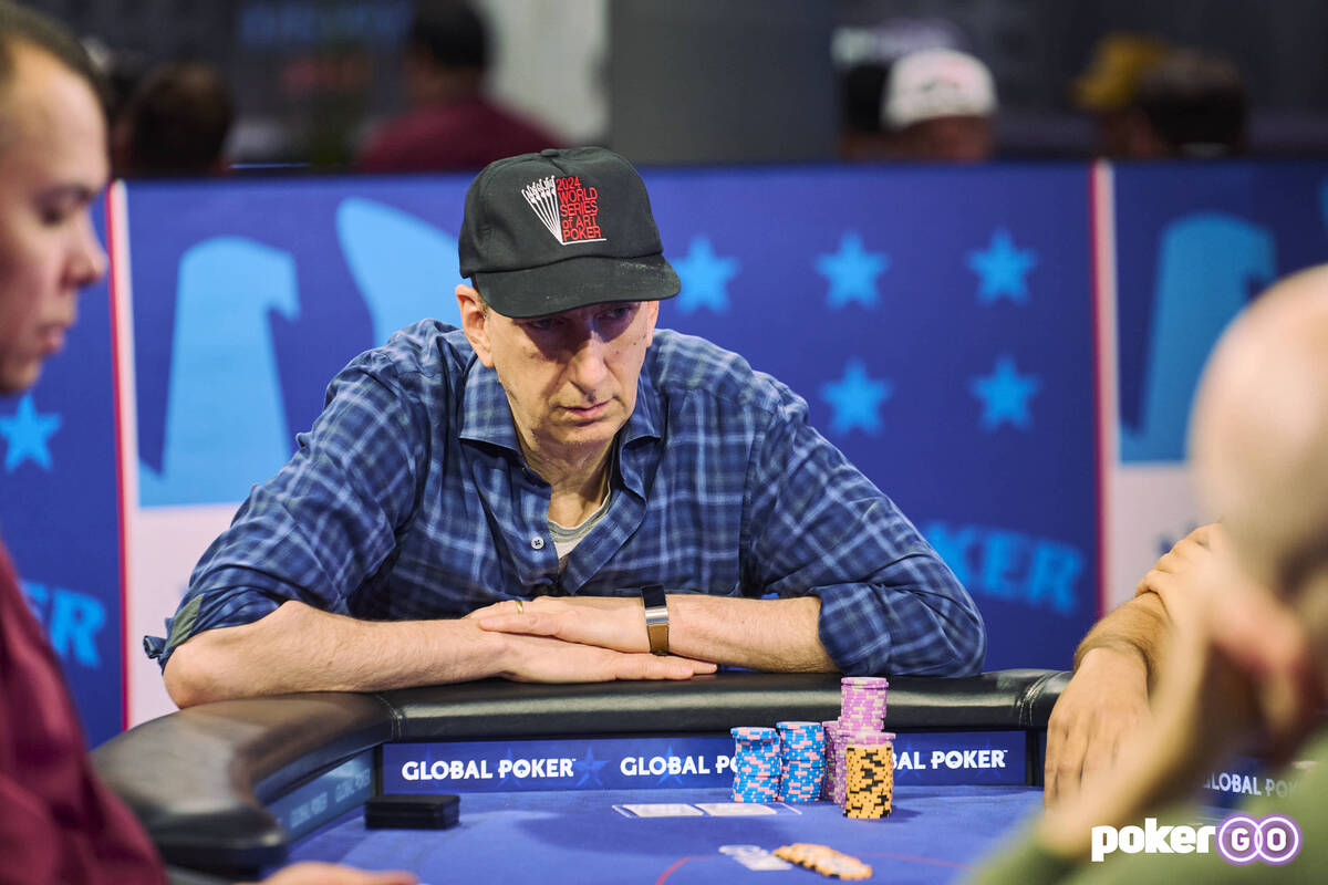 Erik Seidel plays in a U.S. Poker Open event in April 2024 at the PokerGO studio by the Aria in ...