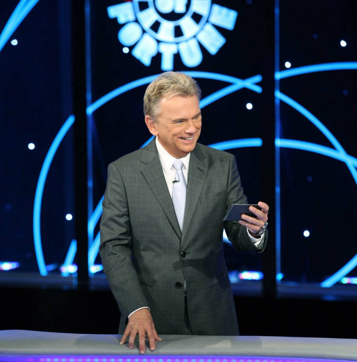 Pat Sajak on the set of "Wheel of Fortune." (courtesy)