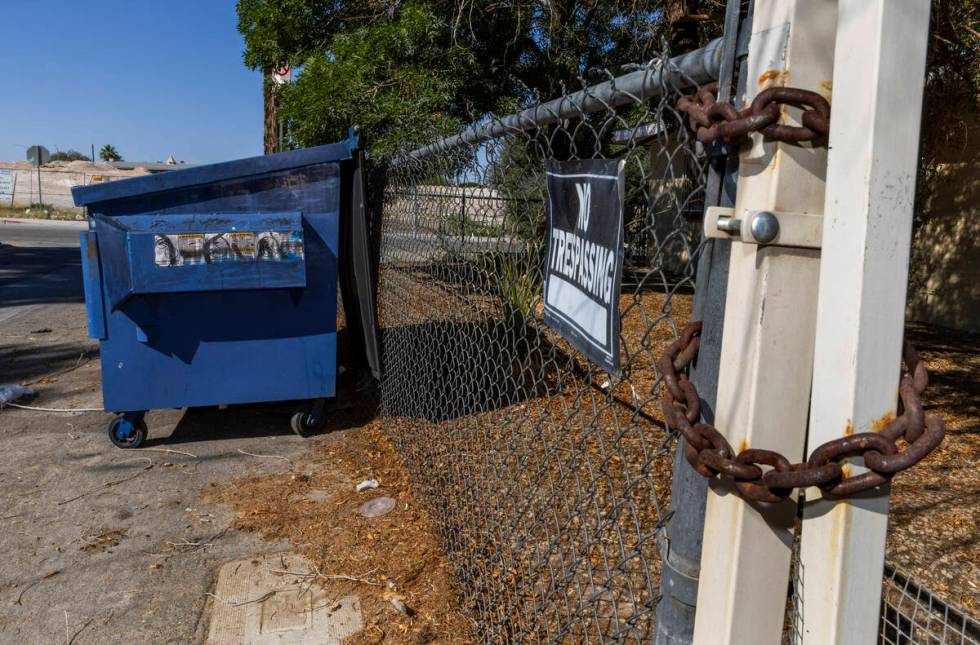 A dumpster is seen near where 2-year-old Jacoby Robinson Jr. was found on the 1300 block of Lew ...