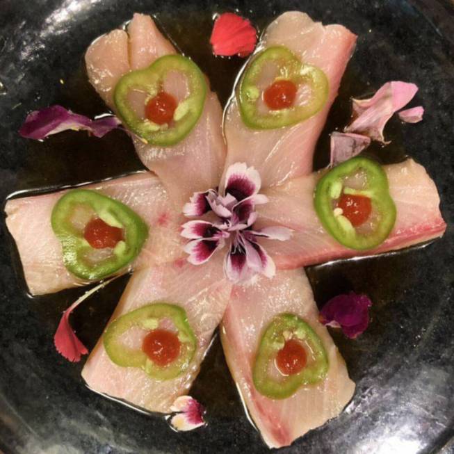 Hamachi (yellowtail tuna) from Ari Sushi & Sake in southwest Las Vegas. The restaurant comes in ...