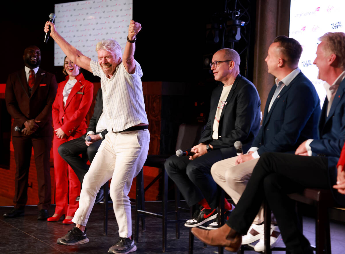 Sir Richard Branson, president and founder of Virgin Group, talks about the launch of Virgin At ...