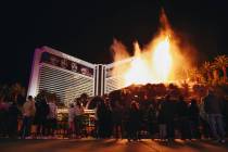 The Mirage volcano on Friday, March 1, 2024, in Las Vegas. (Madeline Carter/Las Vegas Review-Jo ...