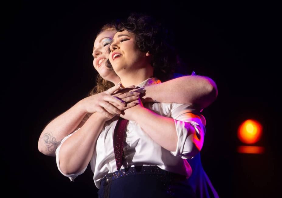 The Lady Chiffon, left, and La Dame Derierre, of Vancouver, Canada, compete for Best Small Grou ...