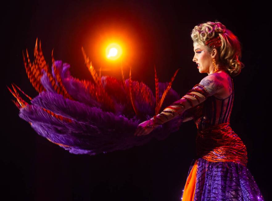 Valerie Veils, of Seattle, competes for M- Exotic World in the Burlesque Hall of Fame’s ...