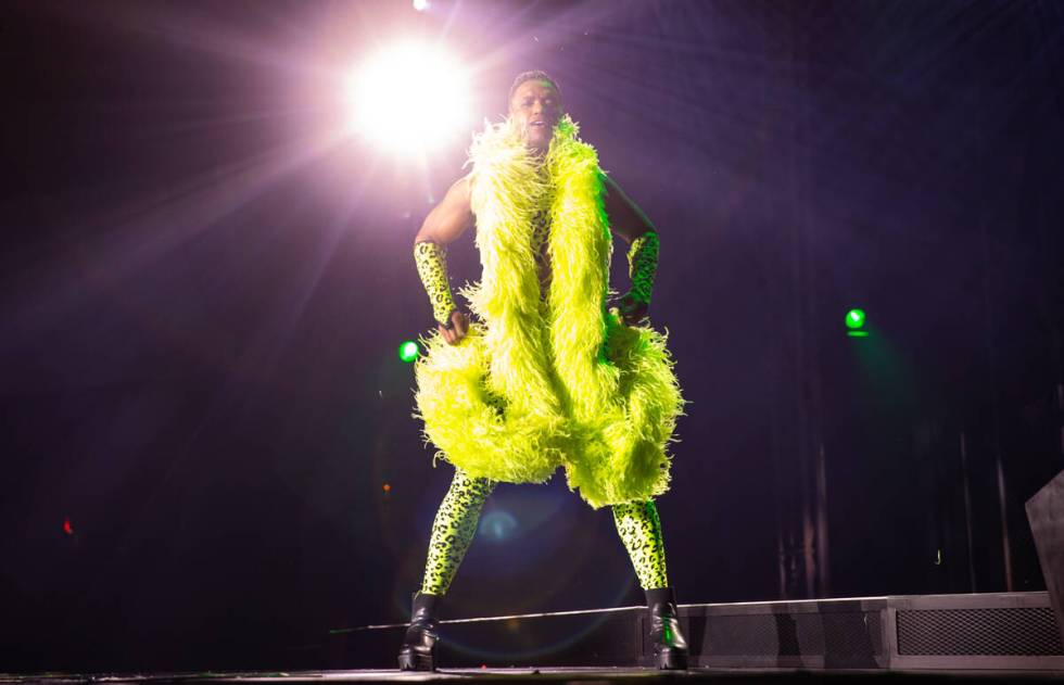 Reining Miss Exotic World Samson Night performs his step-down act during the Burlesque Hall of ...