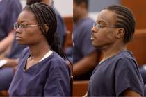 Diaja Smith, left, and Jacoby Robinson appear in court at the Regional Justice Center in Las Ve ...