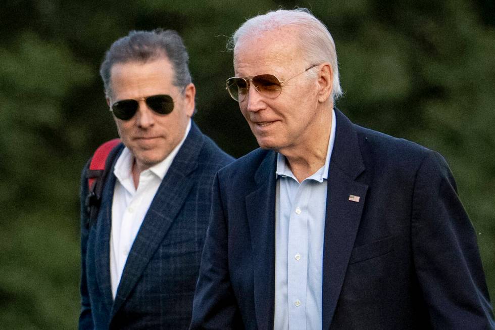 President Joe Biden, and his son Hunter Biden. (AP Photo/Andrew Harnik, File)