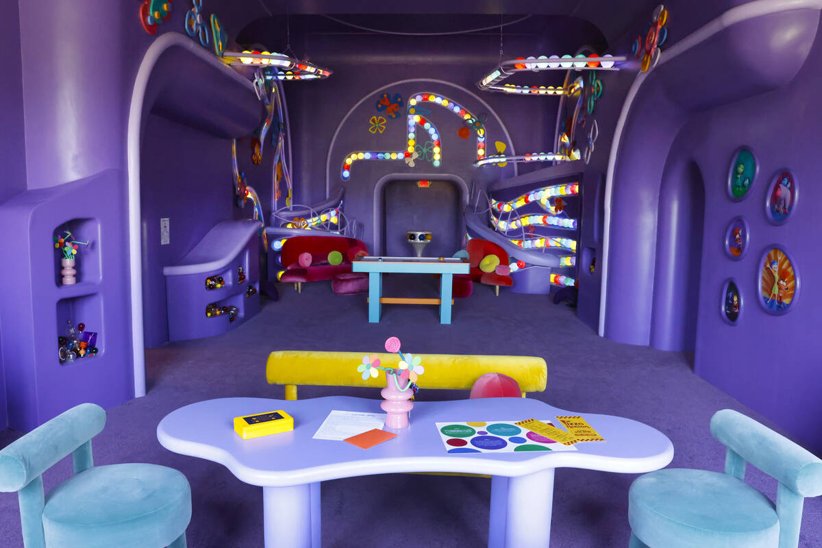 An image of the living room inside an "Inside Out 2"-themed property with rooms inspi ...