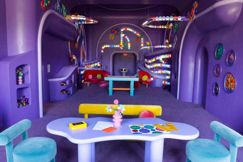 An image of the living room inside an "Inside Out 2"-themed property with rooms inspi ...