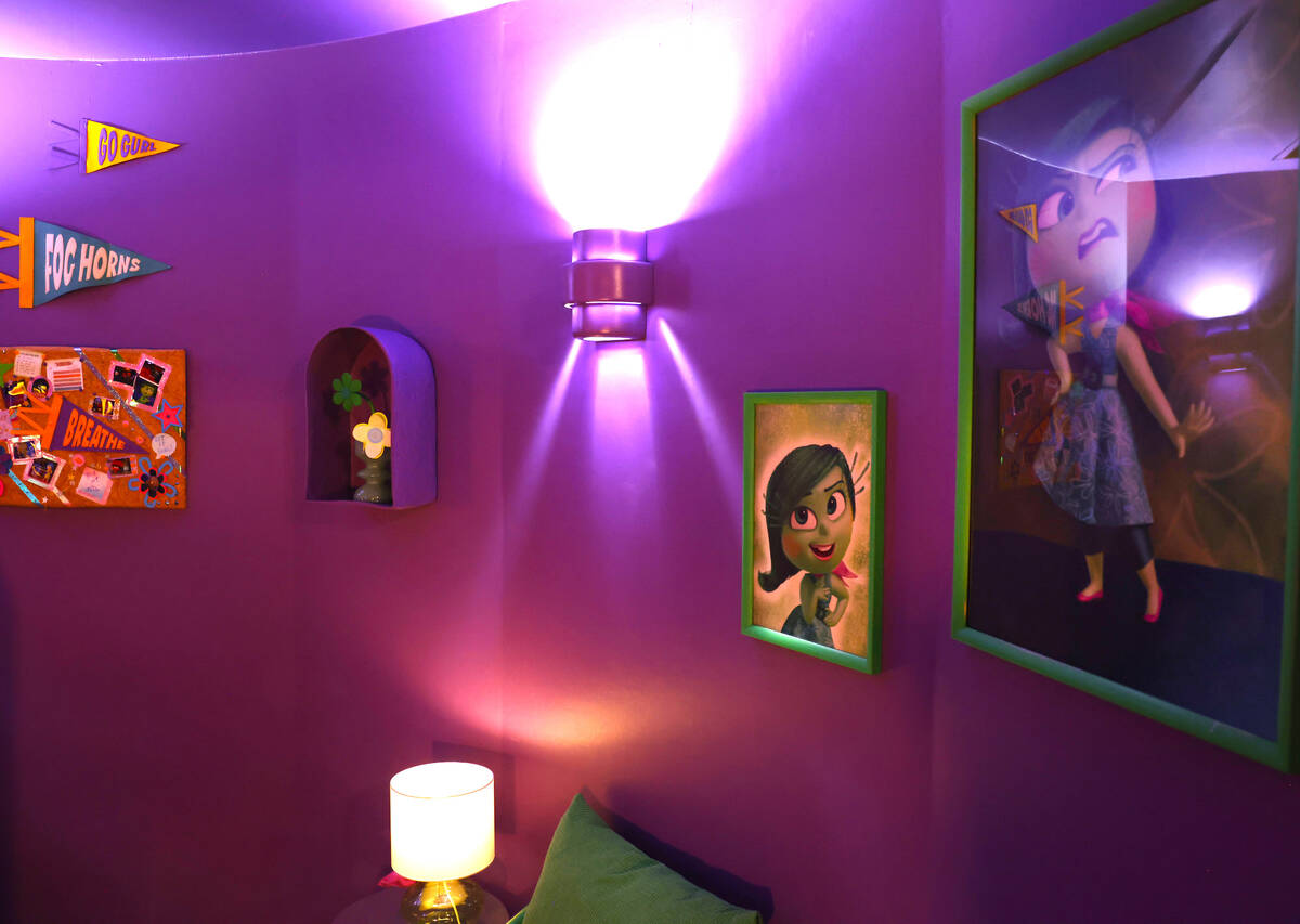 A den with the theme of Disgust is pictured at an "Inside Out 2"-themed property with ...