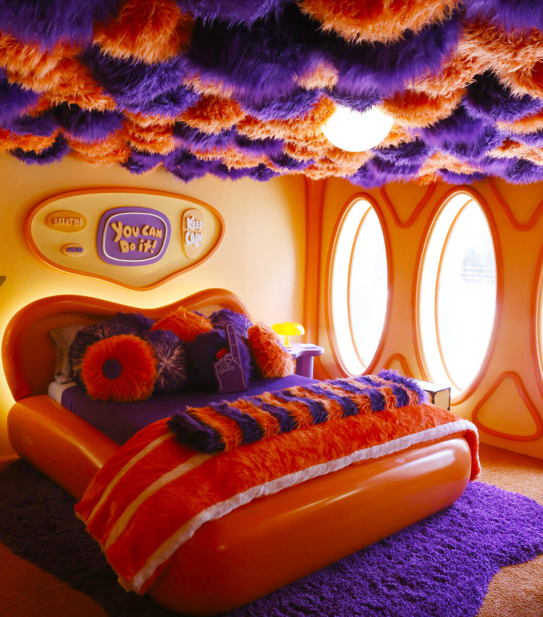 The Anxiety bedroom, inside an "Inside Out 2"-themed property with rooms inspired by ...
