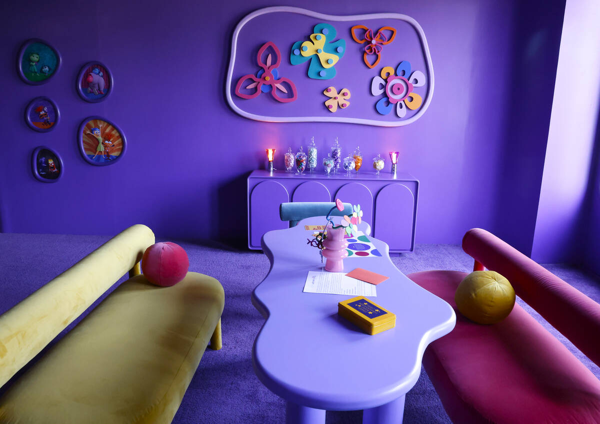 An image of the living room inside an "Inside Out 2"-themed property with rooms inspi ...