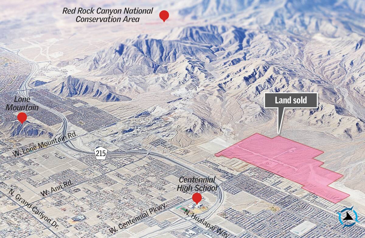 Location of the land that will have 3,000 homes built on it. (Wes Rand/Las Vegas Review-Journal)