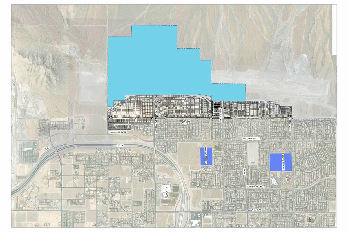 The land will feature access to Red Rock Canyon and upwards of 3,000 homes. (Photo: Olympia Com ...