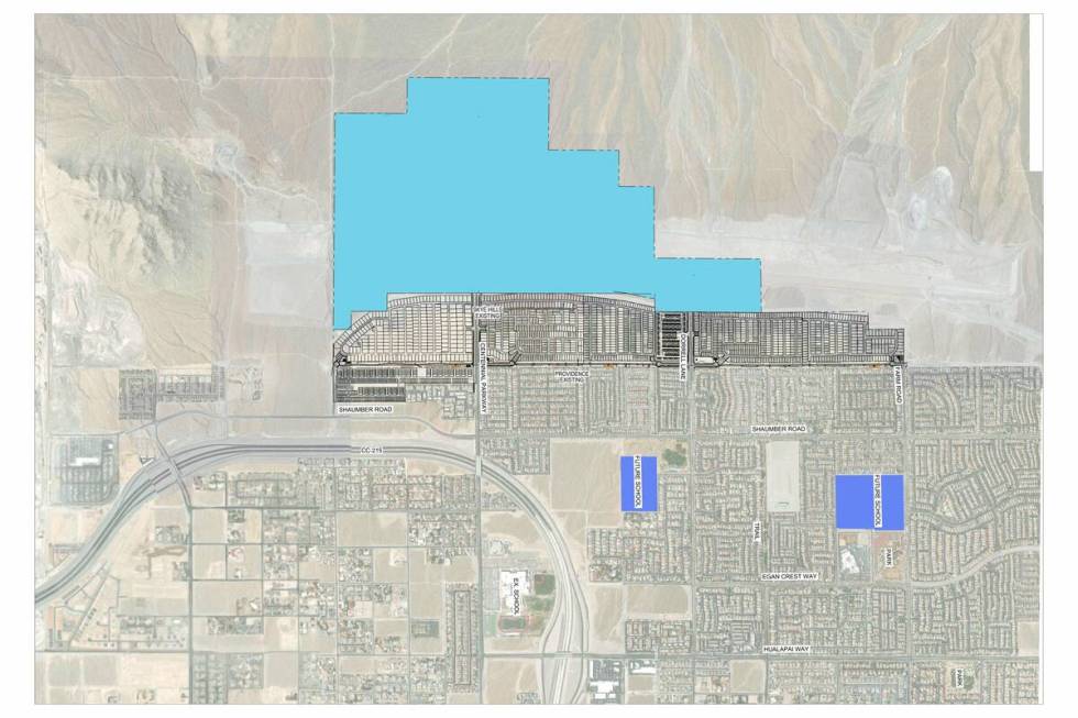 The land will feature access to Red Rock Canyon and upwards of 3,000 homes. (Photo: Olympia Com ...