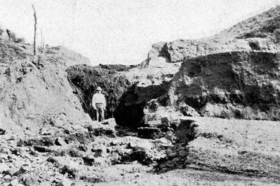 Damage from the 1915 earthquake at Pearce Ranch, Winnemucca. (Professor J. Claude Jones/Nevada ...