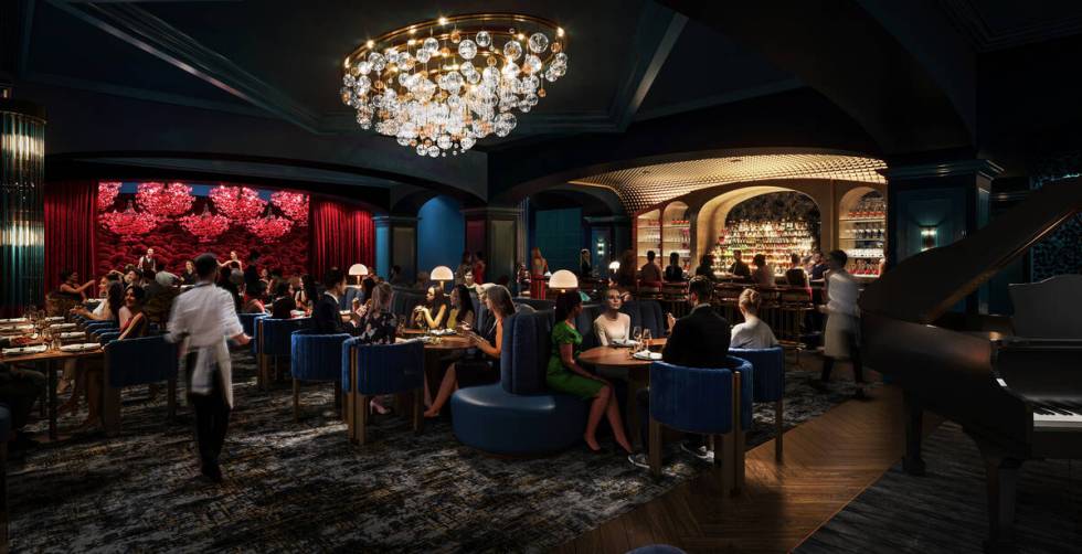 A rendering of the bar in Bourbon Steak, a restaurant from celebrated chef Michael Mina planned ...