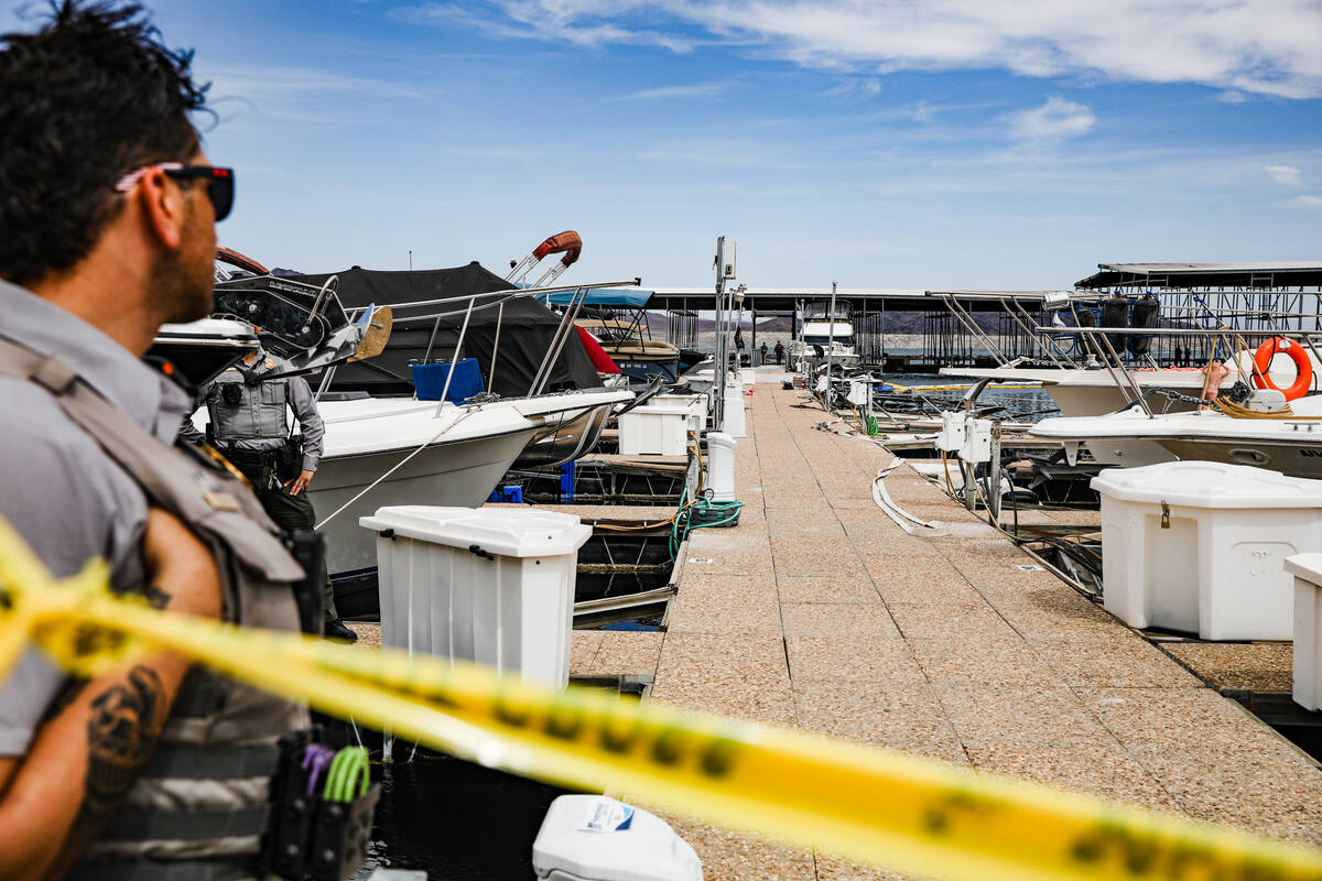 Officials at the scene where a fire sank 10 boats, did damage to several more and caused minor ...