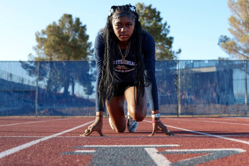 Centennial track and field sprinter Iyonna Codd, the Nevada Preps Girls Athlete of the Year, at ...