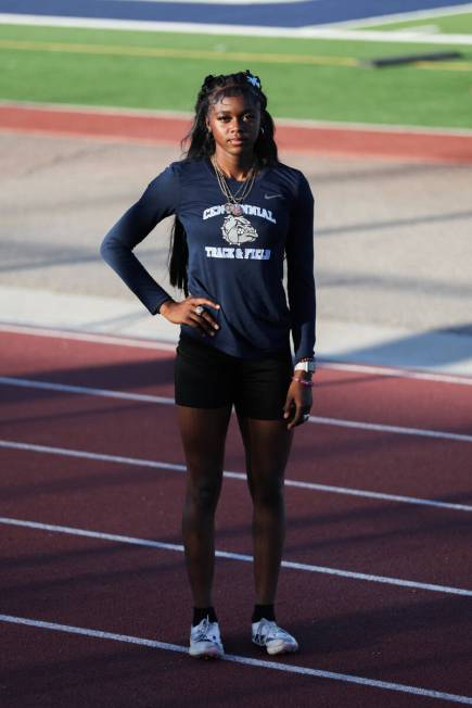 Centennial track and field sprinter Iyonna Codd, the Nevada Preps Girls Athlete of the Year, at ...