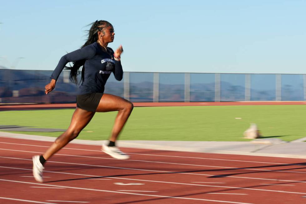 Centennial track and field sprinter Iyonna Codd, the Nevada Preps Girls Athlete of the Year, de ...