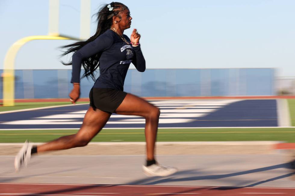 Centennial track and field sprinter Iyonna Codd, the Nevada Preps Girls Athlete of the Year, de ...