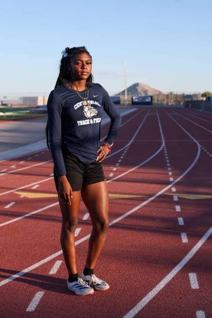 Centennial track and field sprinter Iyonna Codd, the Nevada Preps Girls Athlete of the Year, at ...