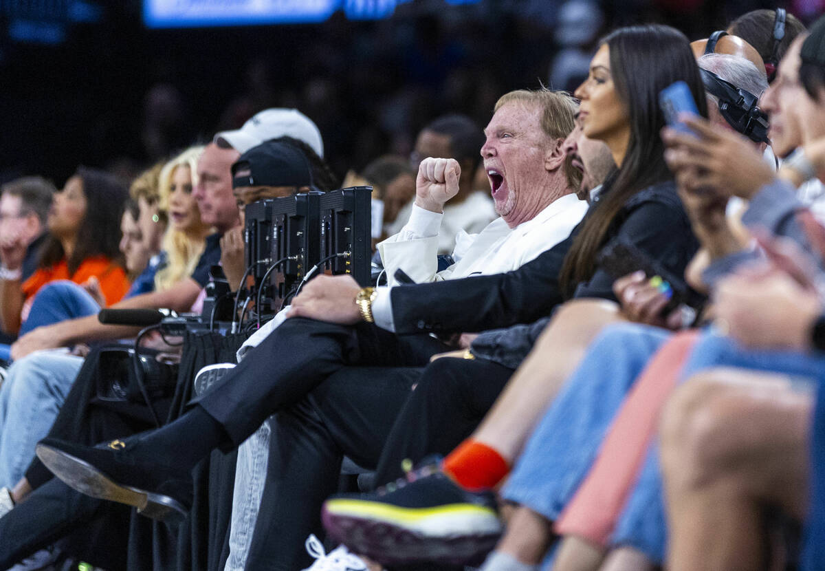 Aces owner Mark Davis yawns as the New York Liberty dominate during the second half of their WN ...