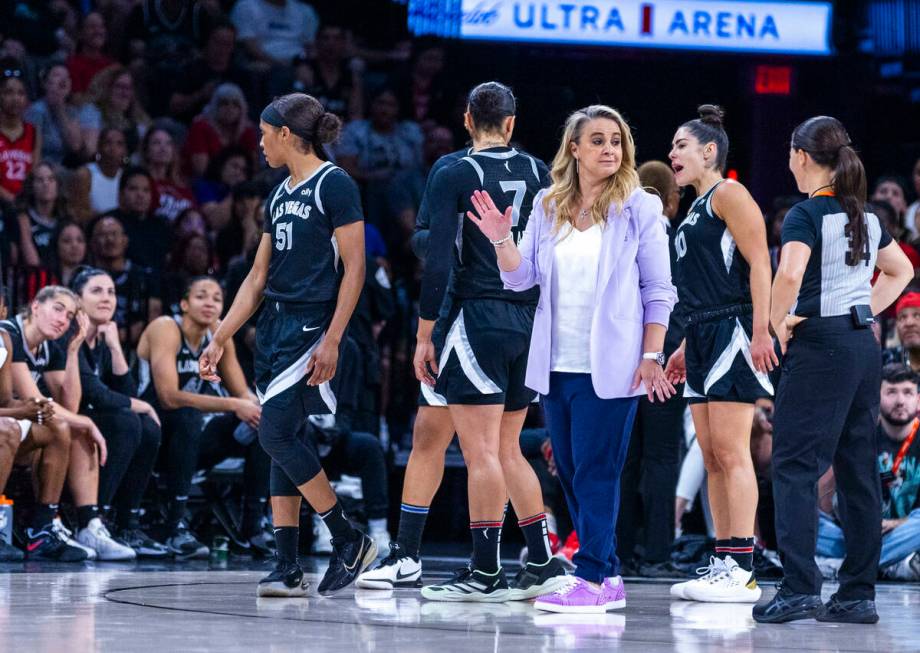 Aces head coach Becky Hammon is done with the officials after another "no call" against the New ...