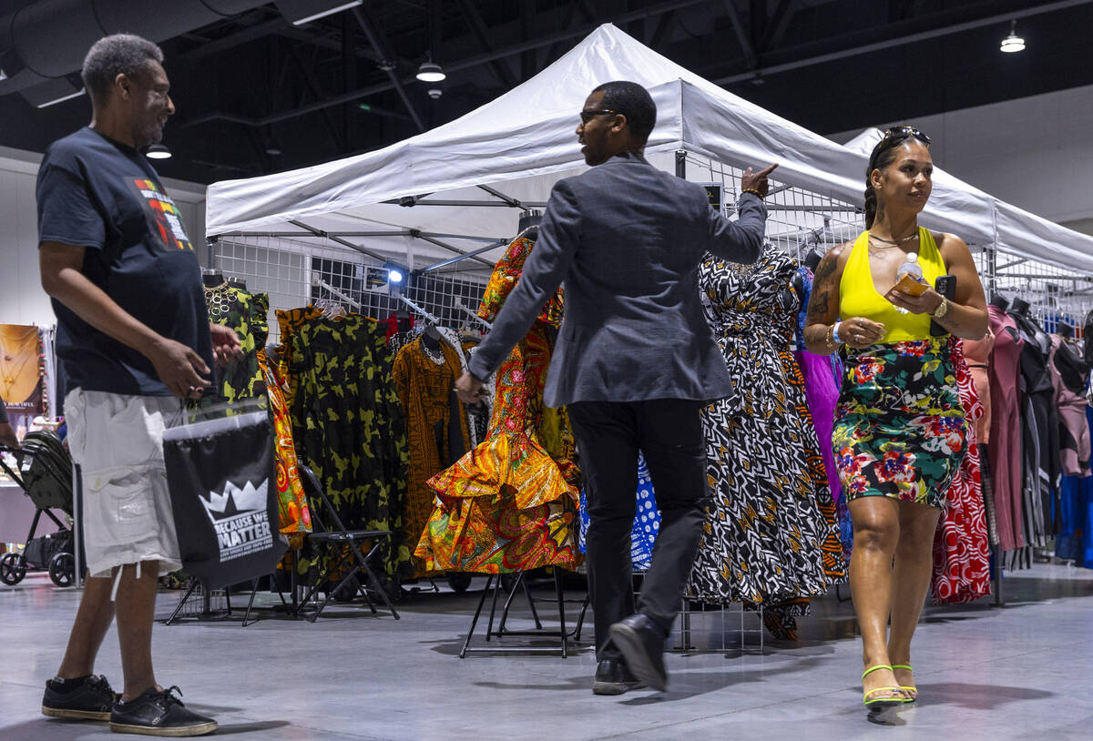 Many booths offer a variety of merchandise for purchase during the 23rd annual Las Vegas Junete ...