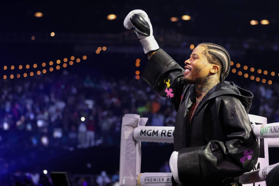 Gervonta “Tank” Davis takes the ring before facing Frank Martin in a WBA world li ...