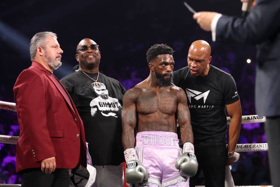 Frank Martin readies to fight Gervonta “Tank” Davis during a WBA world lightweigh ...