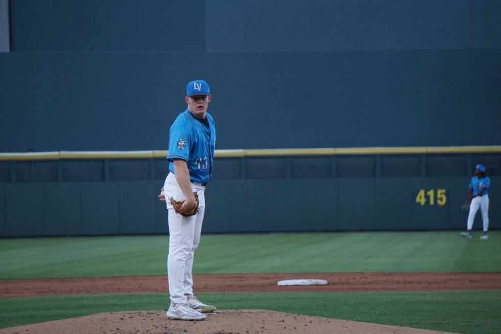 Las Vegas Aviators pitcher Brady Basso pitches during a game against the Salt Lake Bees on Tues ...