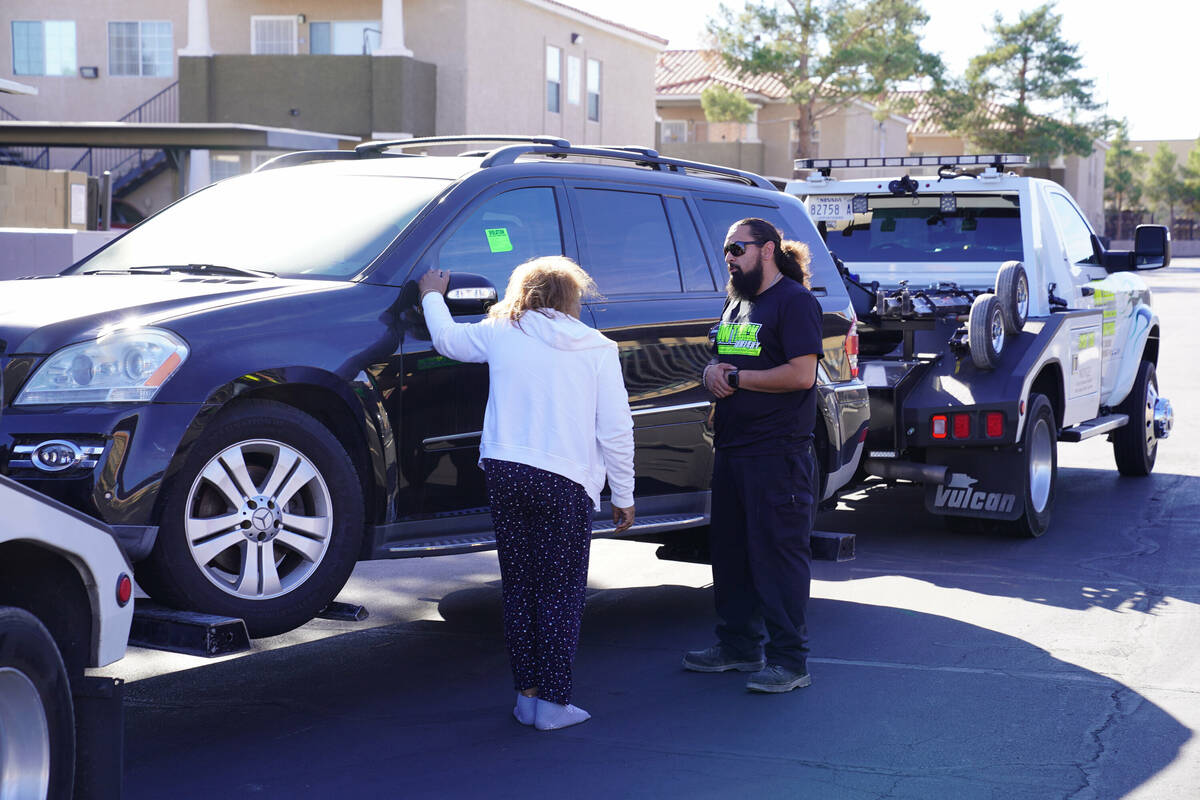 Elmer from The Tow Truck Company appears in a scene from "Sin City Tow." (Discovery Channel / B ...