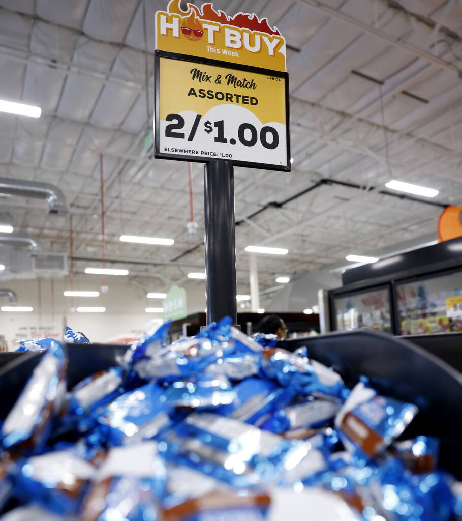 Discounted cookies on display at Grocery Outlet Bargain Market, on Wednesday, June 19, 2024, in ...