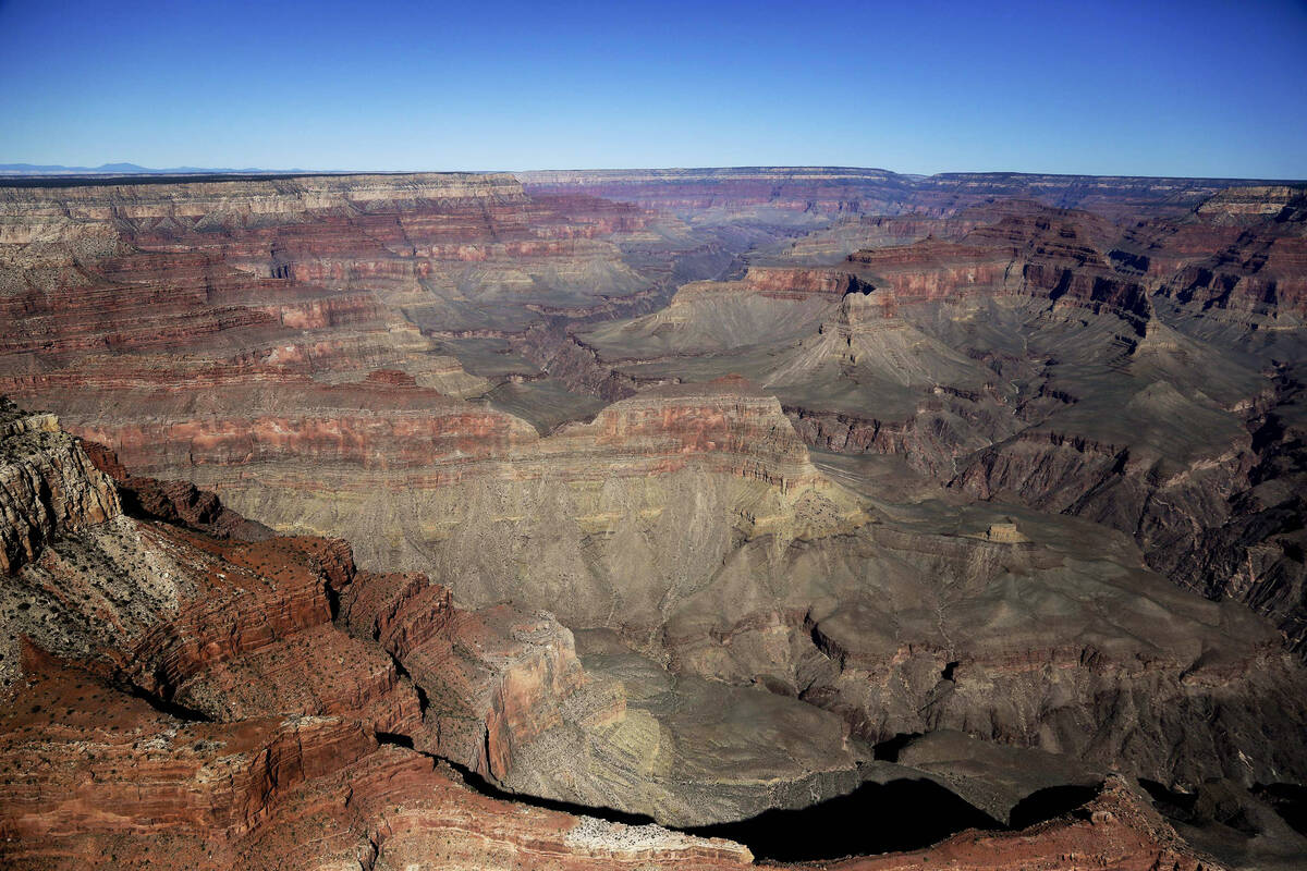 The Grand Canyon National Park as seen from a helicopter. (AP Photo/Julie Jacobson)