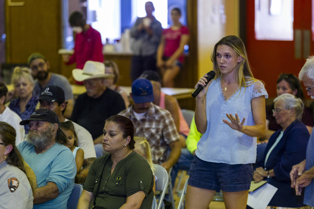 Autumn Arroyo asks a question of Rover Critical Minerals CEO Judson Culter as the company hosts ...