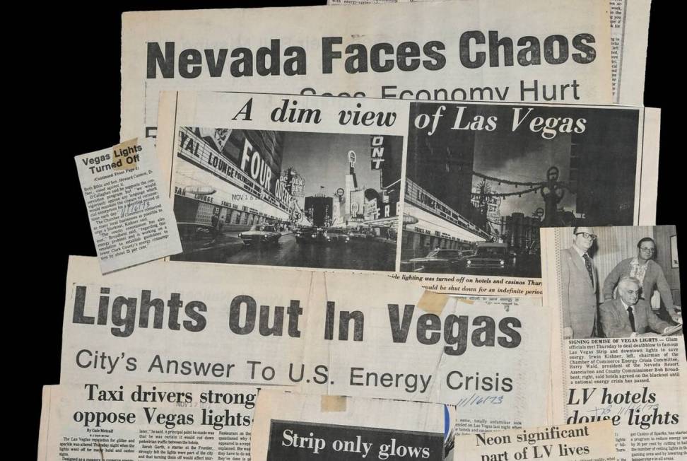 Las Vegas Review-Journal newspaper clippings from late 1973 carry reports on Las Vegas casinos ...