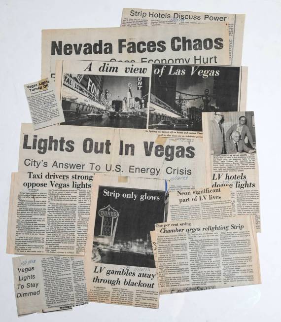 Las Vegas Review-Journal newspaper clippings from late 1973 carry reports on Las Vegas casinos ...