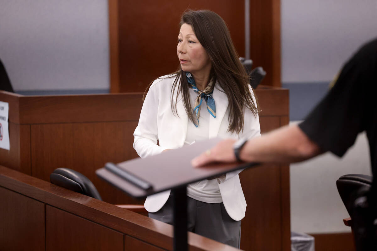 Pamela Bordeaux, 60, talks to her loved ones before being remanded into custody after receiving ...