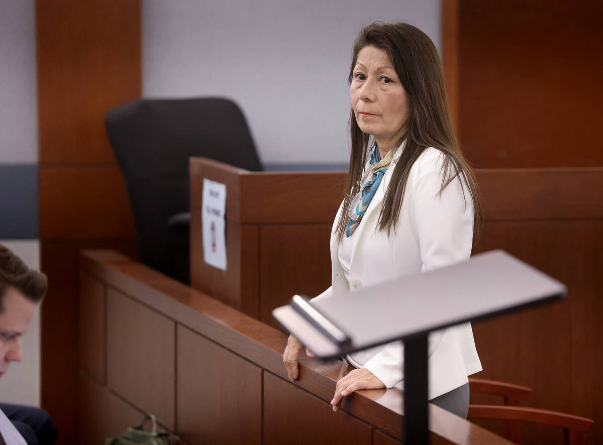 Pamela Bordeaux, 60, talks to her loved ones before being remanded into custody after receiving ...