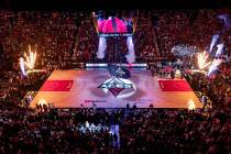 The starting lineups are announced before Game 1 of a WNBA basketball final series between the ...