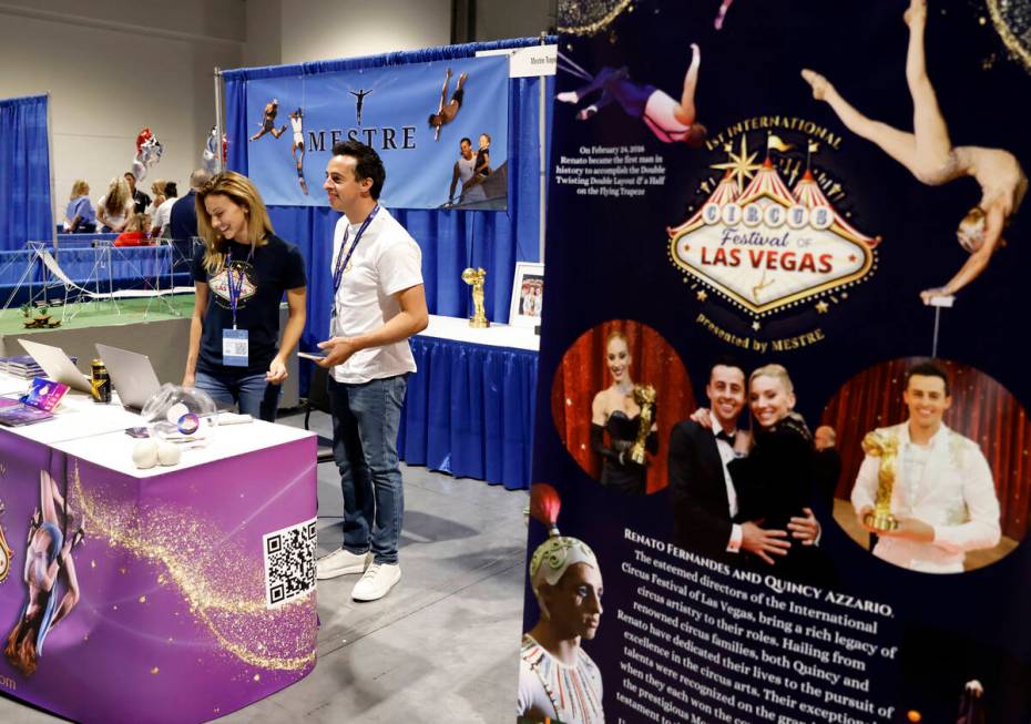 Renato Fernandes, owner of International Circus Festival of Las Vegas, and Co Founder Quincy Az ...