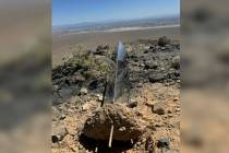Las Vegas police said that the "mysterious monolith" that was found over the weekend on a trail ...