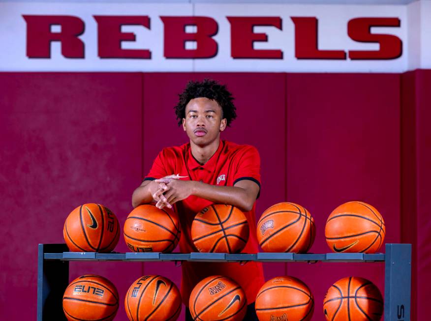 UNLV basketball player Dedan Thomas Jr. at the Mendehall Center on Friday, June 7, 2024, in Las ...