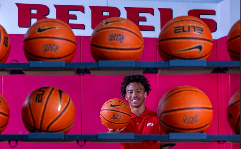 UNLV basketball player Dedan Thomas Jr. at the Mendehall Center on Friday, June 7, 2024, in Las ...