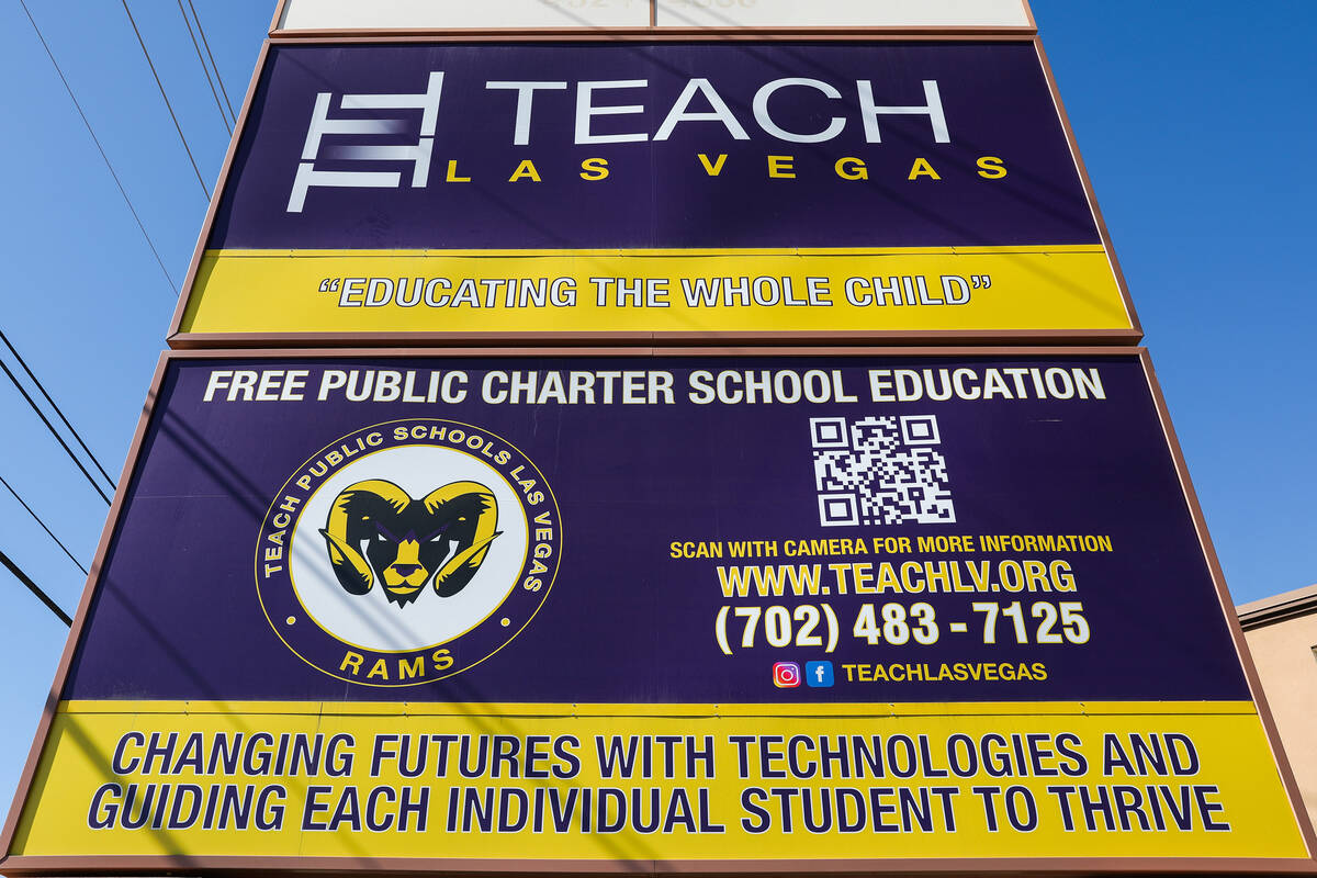 TEACH Las Vegas Charter School as seen on Sunday, Oct. 8, 2023 in Las Vegas. (Daniel Pearson/La ...