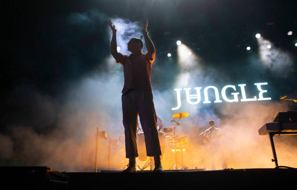 Josh Lloyd-Watson of Jungle performs during the first day of the Life is Beautiful festival on ...