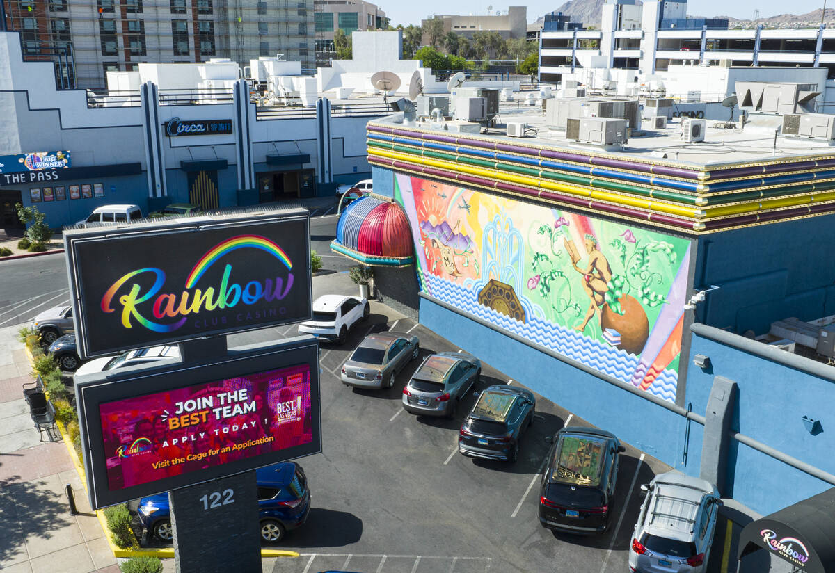 The Rainbow Club and Casino in the Water Street District of downtown Henderson is seen on Tuesd ...